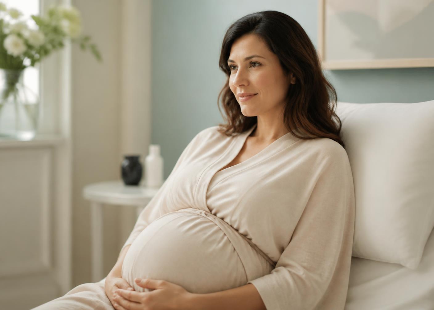 Expectant mother during a calm pregnancy consultation